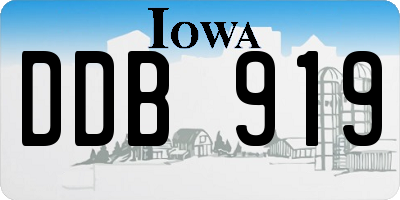 IA license plate DDB919