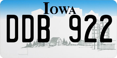 IA license plate DDB922