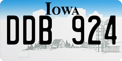 IA license plate DDB924