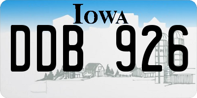 IA license plate DDB926