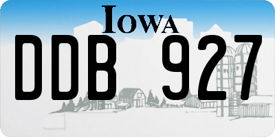 IA license plate DDB927
