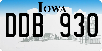 IA license plate DDB930