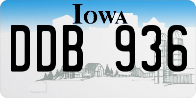 IA license plate DDB936