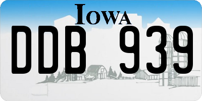 IA license plate DDB939