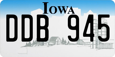 IA license plate DDB945