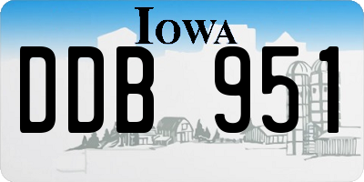 IA license plate DDB951