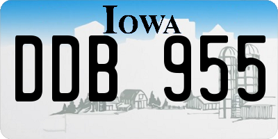 IA license plate DDB955
