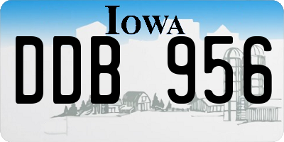 IA license plate DDB956