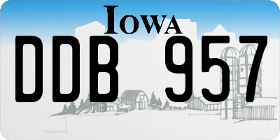 IA license plate DDB957