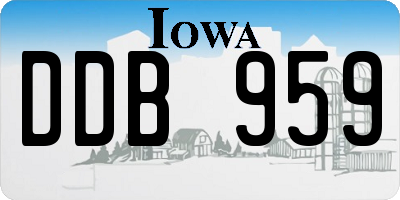 IA license plate DDB959