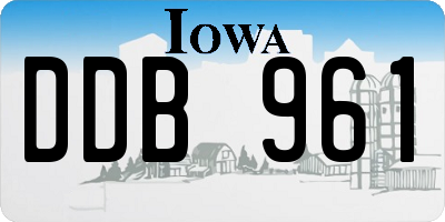IA license plate DDB961