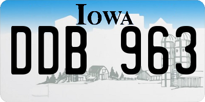 IA license plate DDB963