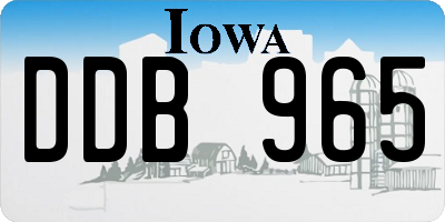 IA license plate DDB965