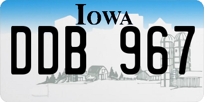 IA license plate DDB967