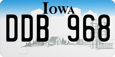 IA license plate DDB968