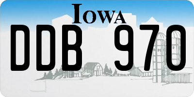 IA license plate DDB970