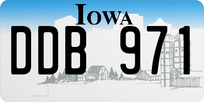 IA license plate DDB971