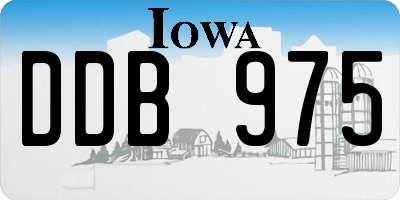 IA license plate DDB975