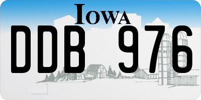 IA license plate DDB976