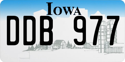 IA license plate DDB977