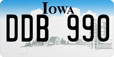 IA license plate DDB990