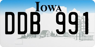 IA license plate DDB991