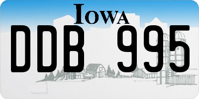 IA license plate DDB995