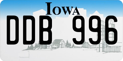 IA license plate DDB996