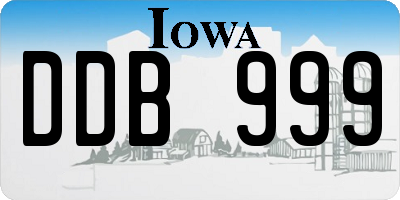 IA license plate DDB999
