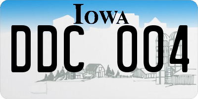 IA license plate DDC004