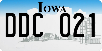 IA license plate DDC021