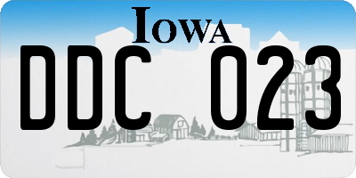 IA license plate DDC023