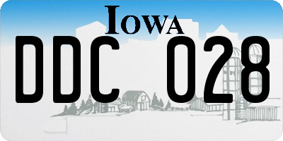 IA license plate DDC028