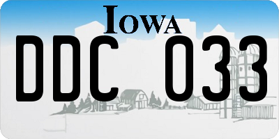IA license plate DDC033