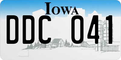 IA license plate DDC041