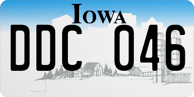 IA license plate DDC046