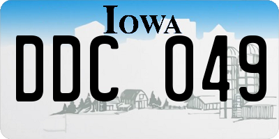 IA license plate DDC049