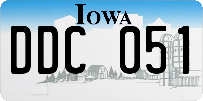 IA license plate DDC051