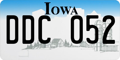 IA license plate DDC052
