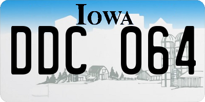 IA license plate DDC064