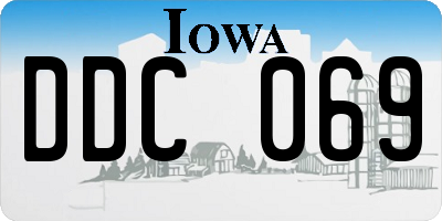 IA license plate DDC069
