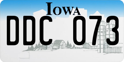 IA license plate DDC073