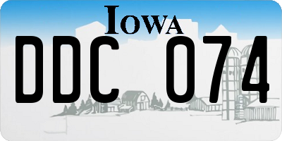IA license plate DDC074
