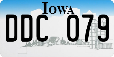 IA license plate DDC079