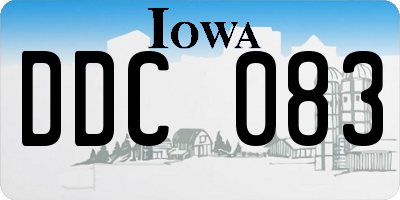 IA license plate DDC083