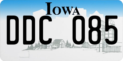 IA license plate DDC085