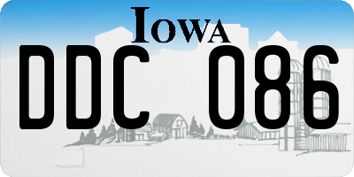 IA license plate DDC086