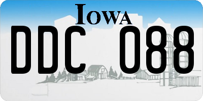IA license plate DDC088