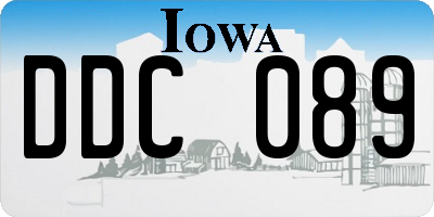 IA license plate DDC089