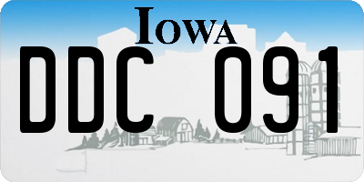 IA license plate DDC091